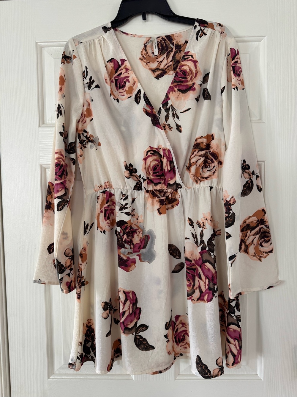 Live 4 Truth Cream Dress with Pink and Brown Floral Print large